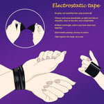 Bdsm Bondage Tape Set For Adults - 3 Roll Static Cling Restraint Tape For Couples, No Glue No Residue, Reusable Sex Toy For Wrists Ankles Bed (Black, Red, Pink)