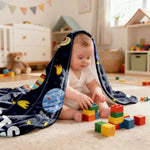 Just A Boy Who Loves Planets Solar System Space Throw Blanket Fannel Fleece Super Soft Funny Blanket Travel Throw Blanket For Bed Couch Sofa 40 X 30 Inch For Baby