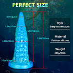 Suction Soft Silicone Made Tentacle Dildo Anal Plug Multi Color Colorful Octopus Fantasy (S)