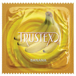 Banana Flavored Latex Condoms with Brass Pocket Case, 3 Count