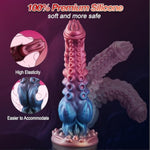 9.7In Huge Fantasy Monster Tentacle Dildo, Large Dragon Horse Thick Anal Knot Giant Big Dog Alien Silicone Knotted Dildo With Suction Cup, Adult Prostate Sex Toys For G Spot Gay Men Women