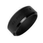 X Chris Burkard Bevel Silicone Rings - Comfortable And Flexible - Maelifell Coordinate - Obsidian - Size 11