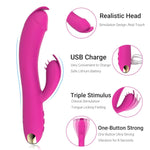 Updated Adult Toys For Women Today Triple Stimulation Pleasure Toys Set 10 Frequency Modes And Licking Feeling Automatic Electric Machine Handheld Gifts For Women Rabbit Ears Women Pleasure Toy