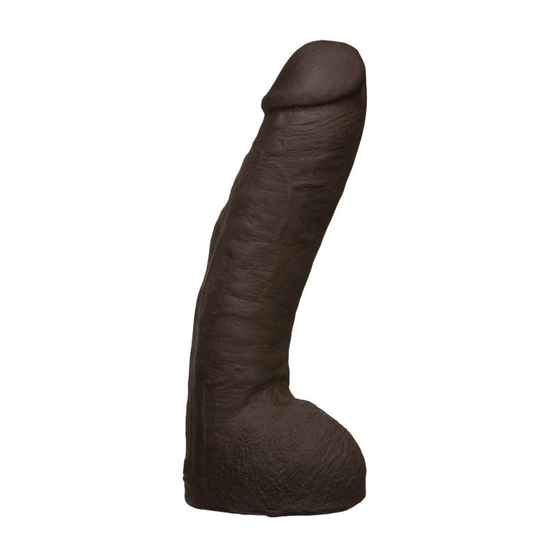 Vac-U-Lock - Hung - Made Of Ultraskyn - 12 Inch Dildo With Massive 8.5 Inches Girth - F-Machine And Harness Compatible - Chocolate