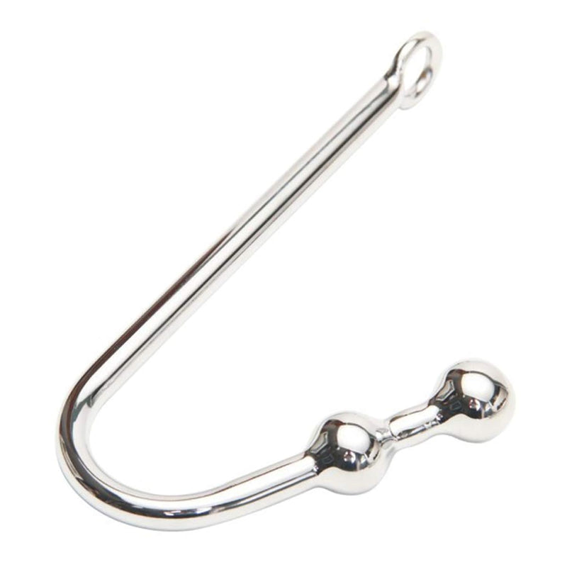 Bdsm Metal Anal Hook Butt Plug With Smooth Ball Anal Plug Sm Restraints Anal Gay Sex Toys For Man And Woman Adult Games (Length:9.84 Inch/25 Cm, 2 Balls)