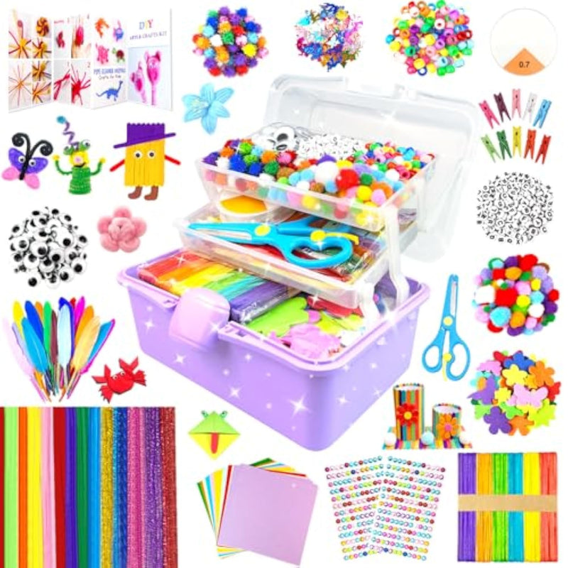 3000 Arts and Crafts Supplies for Kids Craft Kit Craft Box