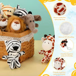 8 Pcs Mini Jungle Stuffed Animals Keychain 5.9 Inch Safari Stuffed Plush Toys Keychain Decoration For Animal Theme Party Filler Favor Carnival Prizes