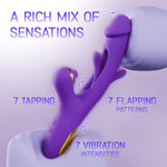 Vibrators Dildos Adult Toys For Women, Women Sex Toy G Spot Vibrator With 7 Vibrating, 7 Tapping & Flapping Patterns Female Sex Toys, Adult Toy Clitoral Vibrator Adult Sex Toys & Games Violet
