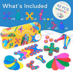 Rainbow 42 Piece Pack. Flexible Imagination Boosting Magnetic Building Toy. Modular Designs For Hours Of Stem Play. Kids Basket Stuffer Gift. Multi-Sensory Magnet Toy, Travel Friendly. Ages 4-99