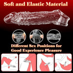 Penis Sleeve With Cock Ring Sex Toys For Male, Ultra-Soft Silicone Cock Sleeve, Reusable Penis Cuff Thickened Testicle Ring Male Adult Toys, Penis Extender And Penis Enlarger For Men