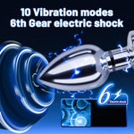 Electric Shock Anal Plug Anal Vibrator Anal Sex Toys For Men And Women With 6 Electric Shocks And 10 Vibration Modes Vibrating Butt Plug Prostate Massager For Couples Adult Toys