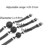 Silicone Breathable Ball Gag Holes For Adult Bondage Restraints Sex Play Bdsm Toys Sex Gag Muzzles (L)