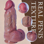 2.7" Diameter Extra Huge Realistic Silicone Dildo, 9.3" Real Skin Thick Giant Dildo With Big Suction Cup And Large Anal Sex, Xxl Fat Dildo With Wide Ball Toy,Suitable For Men And Women