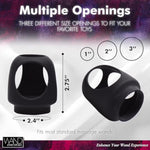 Strap Cap Wand Harness For Dildos, Black, (Ae137)