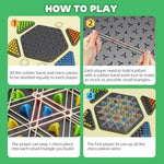 Chain Triangle Chess Game, Strategy Board Games For Kid 6-8-12, Chess Board Games For Adults, Family Games For Kids Adults, Triangle Rubber Band Game, 2 To 4 Players, Kids Christmas Birthday Gifts