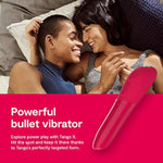 Tango X Bullet Vibrator Sex Toy | Adult Toys For Women & Couples | Vibrating Sex Toy For Her | Mini Clitoris Stimulator | 8 Intensity Levels | Gifts For Women | Waterproof | Red