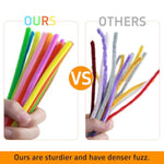 200 Pcs Pipe Cleaners for Crafts, 20 Colors, 7mm Thick Fuzzy Sticks for Kids & DIY Projects