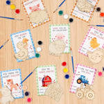 24 Sets Valentine's Day Gifts for Kids Farm Animals