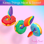 Simply Sweet Rainbow Silicone Butt Plug Set For Beginners, Men, Women, & Couples. Premium Silicone And Graduated Size. Tapered Tip & Vibrant And Colorful. 3 Piece Set, Rainbow.