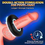 Vibrating Cock Ring Sex Toys Full Liquid Silicone Soft Cock Penis Ring Vibrator, Clitoral Stimulator 10 Vibrations Male Adult Sex Toy For Men & Couples Pleasure - Black