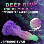 9.56In Fantasy Monster Dildo - Large Colorful Silicone Dragon Cock With And Strong Suction Cup,Huge Thick Creature Cock,Ribbed Penis Toys(L)