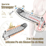 Reusable Penis Sleeve Cock Ring, Unique Barbed Shaped Clear Cock Sleeve Penis Extender Adult Sex Toys For Women And Men, Waterproof Penis Enlarger Male Sex Toys Cock Stimulator For Adult More Pleasure
