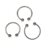 Stainless Steel Cock Ring 2 Beads Penis Ring Glans Stimulating Penis Opening Loop Sex Delay Ejaculating Toys For Men C