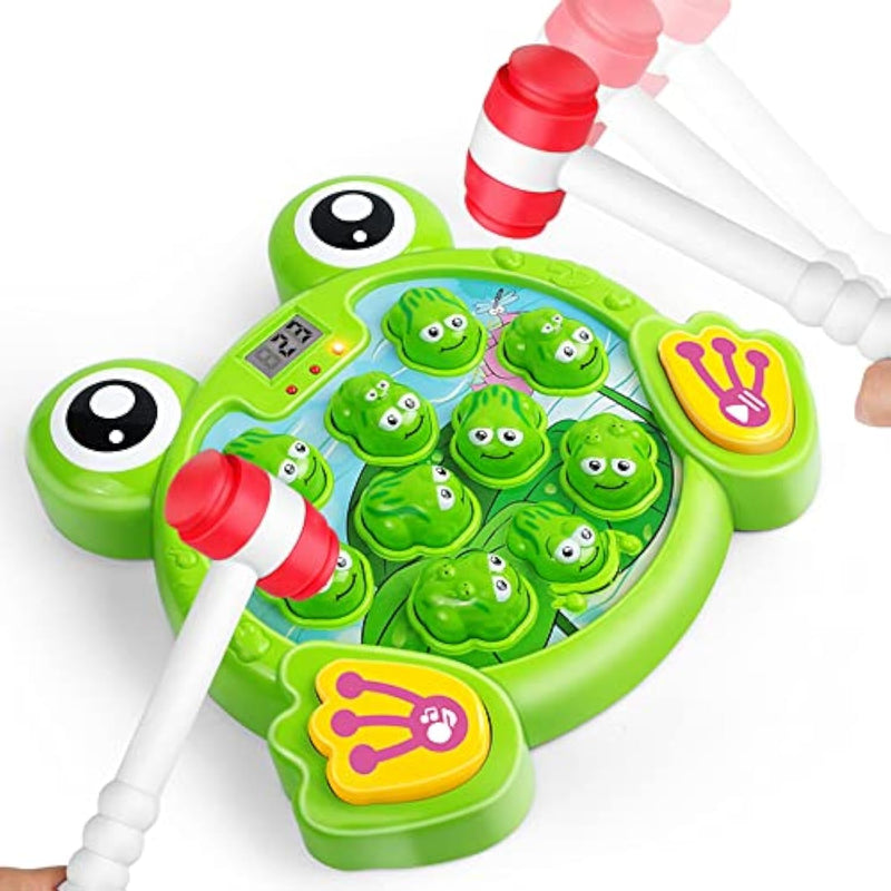 Whack A Frog Game With 2 Hammers, Toddler Early Developmental Learning Toy, Fun Birthday Gift For Kids Age 2+, Toys For 2 3 4 Year Old Boys Grils