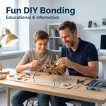 Steampunk Golden Spider 3D Metal Puzzle Kit, 160+ Parts for Adults