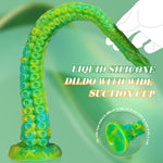 Long Tentacle Dildo Sex Toys: 13" Luminous Anal Dragon Dildo With Suction Cup, Liquid Silicone Long Butt Plug, Thin Anal Toys Fantasy Monster Design Prostate Massager For Beginner (Small-13In)
