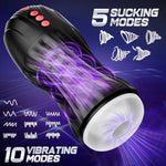 Automatic Male Masturbator Sex Toys For Men - Male Masterbator Blowjobsex Machine Sex Toy, Hands Free Masturbators Pocket Pussy Male Stroker With 5 Sucking & 10 Vibrating Modes