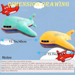 15.7" Airplane Plush Stuffed Aircraft Pillow Yellow Model Plane Toys,Gifts For Kids