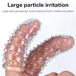 Finger Vibrator Accessories Adult Sex Toys for Couples, 2pcs Finger Sleeve Vagina Clitoral Nipple G-spot Stimulator, Silcone Sleeves Sex Things for Couples Kink, Anal Sex Toys for Women Men Couples