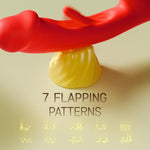 Dildo Vibrators Adult Toys For Women, 3 In 1 G Spot Vibrator With 7 Tapping & Flapping Patterns, 7 Vibrating Female Sex Toys, Clitoral Nipple Stimulation Couple Sex Toy