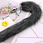 Fox Anal Plug Set Faux Anal Plug Stainless Steel With Fox Tail Fetish Fox Tail Butt Plug Erotic Buttplug Sexy Cosplay Anal Dildo Sex Toy Smooth Anus Toy Buttplug Anal Toy