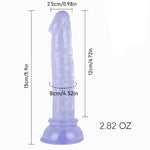 Mini Cute 4.72 Inches Realistic Dildo For Beginners, Anal Dildos Lifelike Fake Penis For G Spot Stimulator Anal Plug Training Sets, Adult Sex Toys For Women/Men/Gay (Blue)