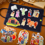 12 Set Felt Board Stories Pieces Set Felt Animals Bible Fairy Tales For Preschool Animals Figures Flannel Board Stories For Toddlers Preschool Kindergarten Storytelling (Bible)