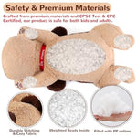 Brown Dog Weighted Stuffed Animals - 22 Inch 4.5 Pounds Weighted Plush Dog Stuffed Animals - Big Stuffed Dog Weighted Plush Pillow - Cute Plush Toys Gifts For Kids & Adults (22" 4.5 Lbs)