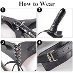 Strap On Dildo Harness For Pegging,Realistic 8.26 Inch Big Black Dildo With Suction Cup,G-Spot Stimulator Sex Toy For Women Lesbian Couple,Fetish Fantasy Sex Strapon Harness
