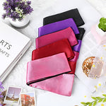 10 Pcs Satin Eye Mask Blindfold, 150 Cm/ 59 Inch Silk Blindfolds Sleeping Face Cover Blindfold Tie for Party Games, Black Rose Red Purple Pink