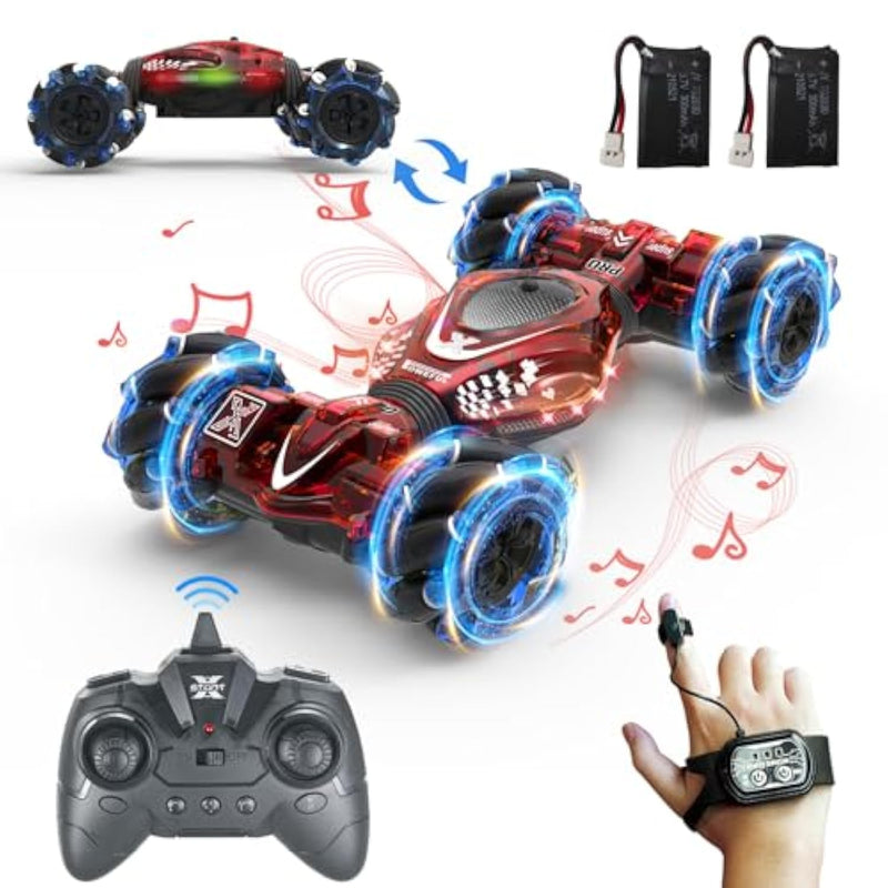 Remote Control Gesture Sensor Toy Cars Drift Twist Car 360° Rotate Off-Road Vehicle With Light Music For 6 7 8 9 10 11 12 Years Old Kids Birthday Xmas Gift