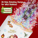 Automatic Firework Bubble Machine With Music, Kids Bubble Machine With Flashing Led Lights For Outdoor Party Wedding, Electric Bubble Maker Bubble Blower For Party Decoration,Christmas