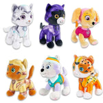 Paw Patrol Cat Pack Plush Toy Set - 6 Pack Bundle with 8" Plushies for Kids, Girls Featuring Skye, Everest, Leo, Rory, Wild, Shade Plus Stickers | Paw Patrol Dolls Plush