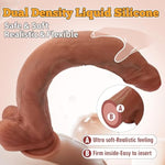 15 Inch Realistic Uncut Huge Dildo, Big Thick Dual Density Silicone Dildos With Suction Cup For Anal G Spot Play, Xl Real Skin Feel Giant Long Dildo Adult Sex Toys For Men Women Couples