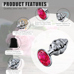 Metal Anal Plug,Buttplug, Anal Toys,Anal Sex Toys For Men And Women,Sex Toy For Vagina,Anal Training But Plug For Anal Trainer,Butt Plug For Couples (Medium), Red