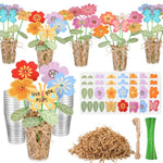 24 Sets Mother’s Day Flower Bouquet Craft Kit, DIY Handmade Gift for Mom & Teachers