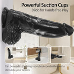 13.3Inch Thick Huge Dildo Realistic Black Dildo For G-Spot Stimulation