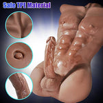 Male Sex Doll Torso With Big Realistic Dildo 7 Inch Flexible Penis Torso Masturbator Female Masturbation Sex Toys For Women Men Gay