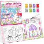 Princess Watercolor Paint Kit with 20-Page Coloring Book & Mess-Free Water Brush