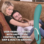 Rechargeable Waterproof Silicone G Gasm Curve Vibrator For Women, Dildo Adult Toy For G Spot Play, 36 Vibration Modes, Waterproof And User Friendly, Easy To Use Vibrator, 8.25", Teal